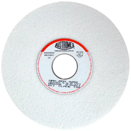 RUEDA ABRASIVA DE 180 X 13 X 31.75 MM PARA RECTIFICAR SUPERFICIES PLANAS Y CILÍNDRICAS