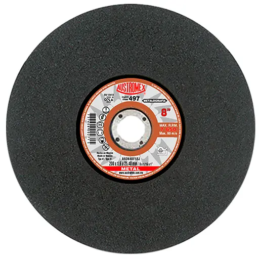 DISCO ABRASIVO DE 200 X 1.6 X 25.40 MM PARA CORTE DE PRUEBAS METALOGRÁFICAS