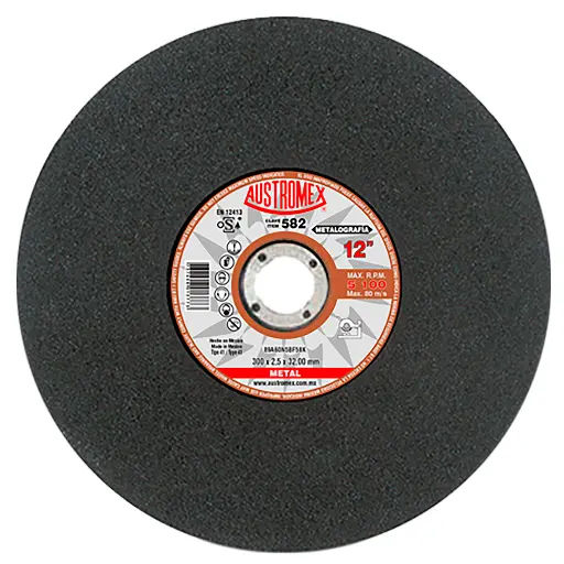 DISCO ABRASIVO DE 300 X 2.5 X 32.00 MM PARA CORTE DE PRUEBAS METALOGRÁFICAS