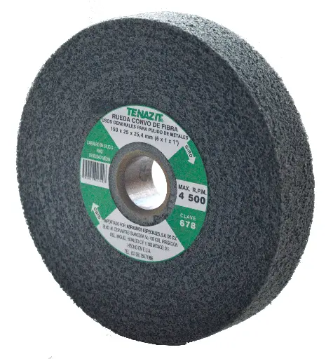 RUEDA CONVO DE CARBURO DE SILICIO MEDIO DE 150 X 25.4 X 25.4 MM