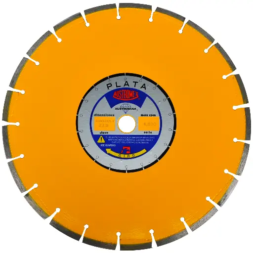 DISCO DE DIAMANTE DE 350 X 3.2 X 25.4 MM PARA CORTE DE ASFALTO Y CONCRETO VERDE