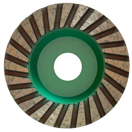 COPA DE DIAMANTE TURBO DE 100 X 6 X 22.2 MM PARA DESBASTE DE GRANITO, MÁRMOL DURO Y RESINAS EPÓXICAS MUY DURAS