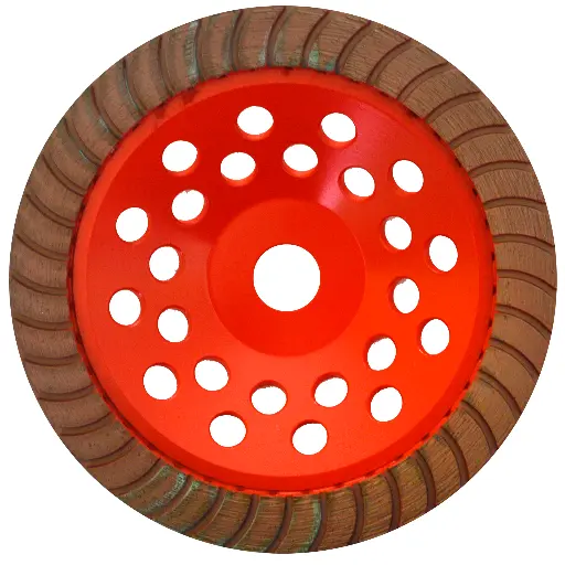 COPA DE DIAMANTE TURBO DE 178 X 22.23 MM PARA DESBASTE DE CANTERA Y OTROS MATERIALES ABRASIVOS