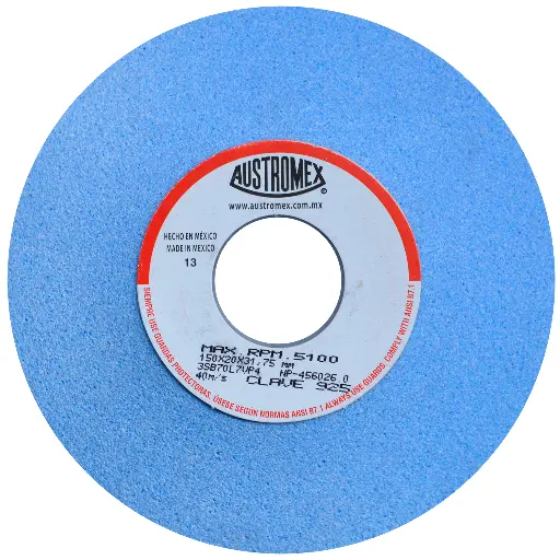 RUEDA ABRASIVA DE 150 X 20 X 31.75 MM PARA AFILADO Y RECTIFICADO DE ACERO
