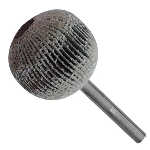 RUEDA FLAP ESFÉRICA CON VÁSTAGO DE ÓXIDO DE ALUMINIO, GRANO 80, DE 20 X 6.4 MM