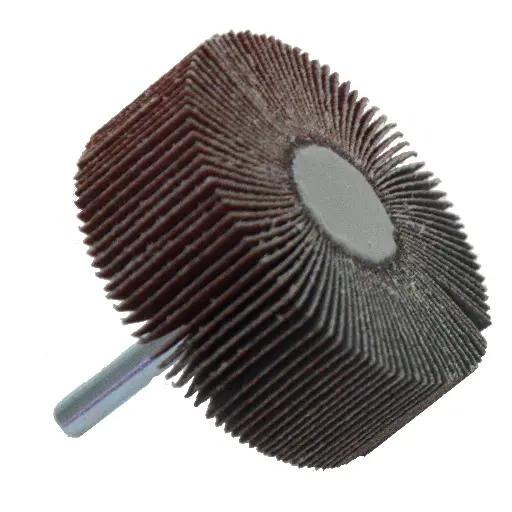 RUEDA FLAP CON VÁSTAGO DE ÓXIDO DE ALUMINIO, GRANO 60, DE 65 X 25 X 6.4 MM