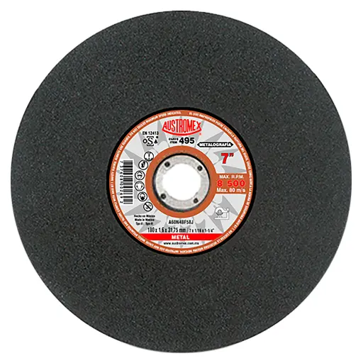 DISCO ABRASIVO DE 180 X 1.6 X 31.75 MM PARA CORTE DE PRUEBAS METALOGRÁFICAS