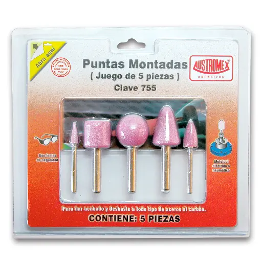 KIT DE PUNTAS MONTADAS PARA DESBASTE, REBABEO Y ACABADO DE TODO TIPO DE METALES FERROSOS Y SOLDADURA