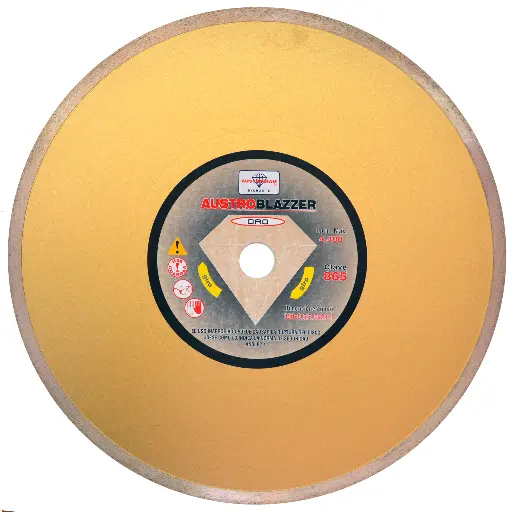 DISCO DE DIAMANTE DE 350 X 2.0 X 25.4 MM PARA CORTE EN HÚMEDO DE VIDRIO, OBSIDIANA Y OTROS MATERIALES FRÁGILES