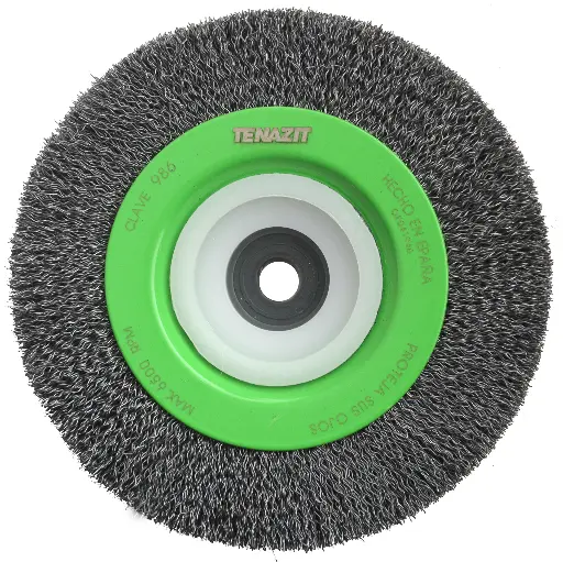 CEPILLO CIRCULAR ONDULADO DE 150 X 0.356 X ME MM PARA LIMPIEZA DE SUPERFICIES METÁLICAS Y REMOCIÓN DE SOLDADURA, PINTURA, CORROSIÓN, FUNDICIÓN Y CUALQUIER ADHERENCIA