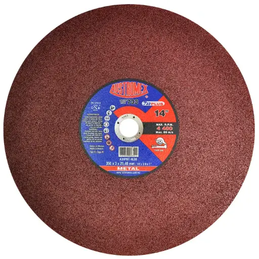 [109-01-03-101] DISCO ABRASIVO CHOP SAW P/CORTE DE METAL C/MALLA CENTRAL, 14" X 7/64" X 1"