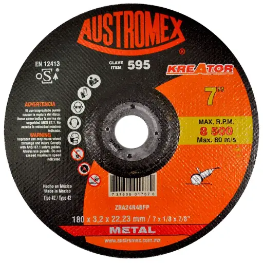 [109-01-04-037] DISCO ABRASIVO DESBASTE 7X1/8X7/8