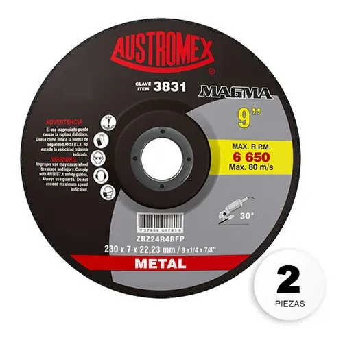 [109-01-04-048] DISCO ABRASIVO DE DEBASTE 9X1/4X7/8