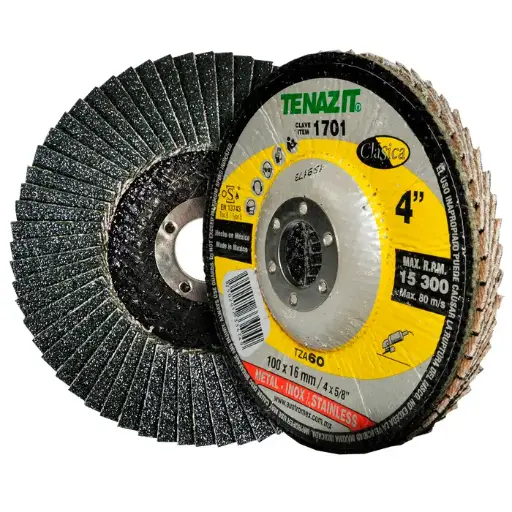 [109-01-05-030] DISCO ABRASIVO LAMINADO 4" X 5/8" GRANO 60