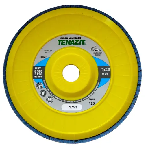 [109-01-05-046] DISCO ABRASIVO LAMINADO 178 X 22.2 TENAZIT SUPERL