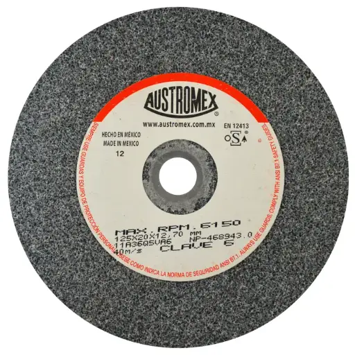[109-01-20-015] RUEDA ABRASIVA ESMERIL USO GENARAL 5X 3/4 X 1/2 A36