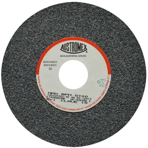 [109-01-20-023] RUEDA ABRASIVA ESMERIL USO GENARAL 6" X 3/4 X 1 A36 (BURDO)