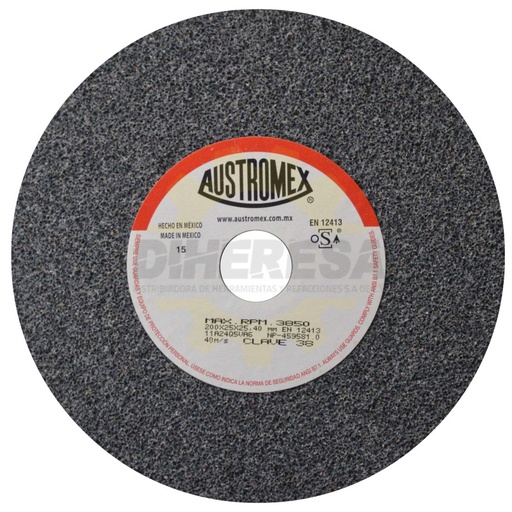 [109-01-25-002] RUEDA ABRASIVA ESMERIL TIPO 1 150X3X25.4 MM 88A80L5V40  NP41039