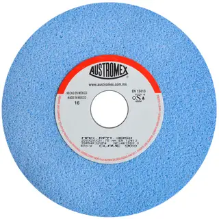 [109-01-25-012] RUEDA ABRASIVA 8 X 3/4 X 1-1/4" CERAMICO AZUL MAX. 3530 RPM