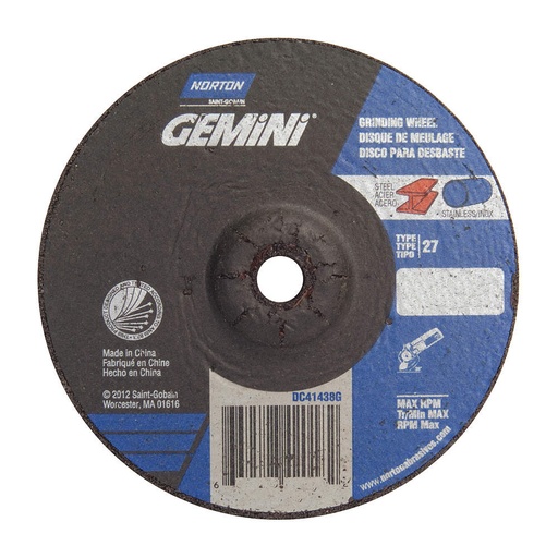 [131-01-04-003] DISCO ABRASIVO DESBASTE 4X1/4 X 5/8 GEMINI