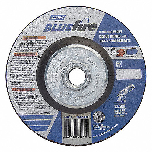 [388-01-02-014] DISCO ABRASIVO DESBASTE BLUEFIRE 4" X 1/4" X 5/8"