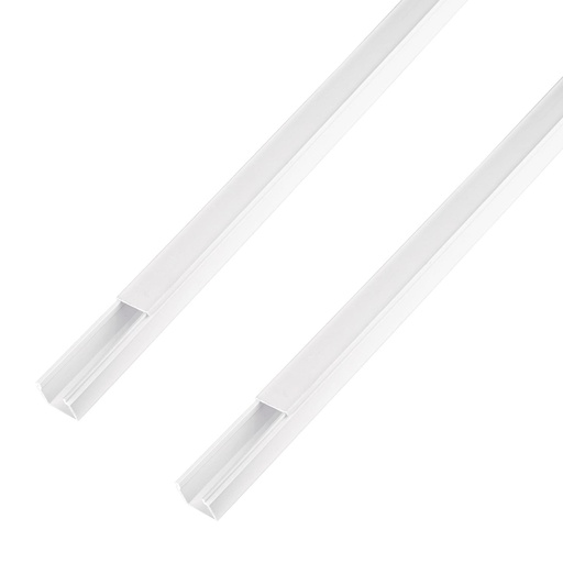 [057-10-01-035] CANALETA DE 1 VÍA 10 X 20 MM LARGO 2 MTS  CON ADHESIVO VOLTECK (MULTIPLO DE 20 PIEZAS)