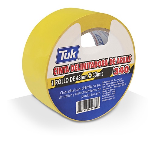 [900-00-00-245] CINTA DE 3" DE ANCHO PARA DELIMITAR AMARILLA ADHESIVA 340AM1