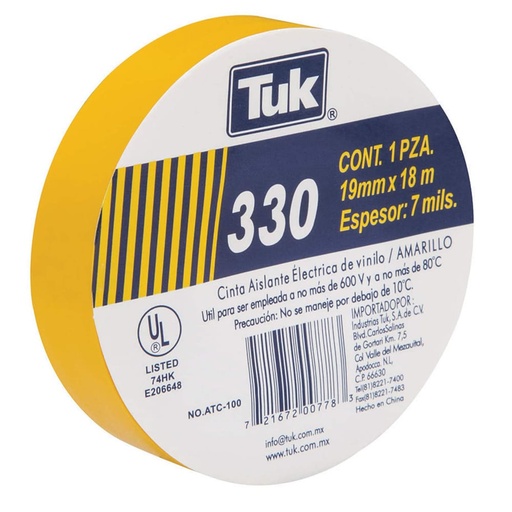 [161-19-32-005] CINTA DE VINILO NO. 330 19X18