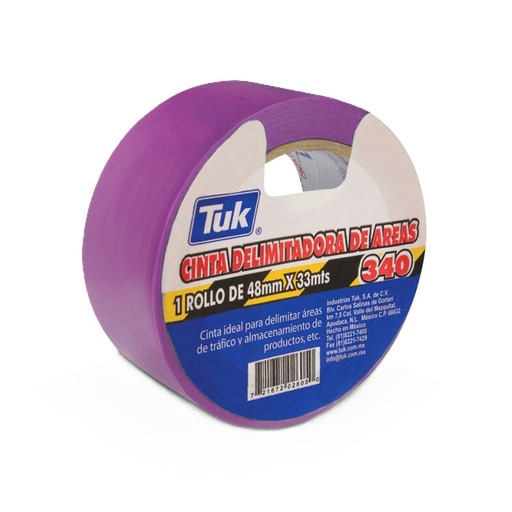 [161-20-01-108] CINTA DE AREAS PARA MARCAR 2" X 33 METROS COLOR MORADO