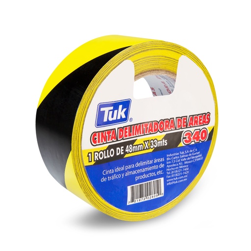 [161-20-01-113] CINTA DE 2" X 33 METROS PARA MARCAR AREAS AMARILLO/NEGRO MOD 340A-N I 434003