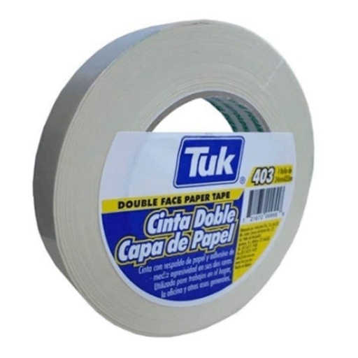 [161-20-01-224] CINTA DOBLE CARA DE PAPEL #403 18MM 3/4 X 33 TUK 420302