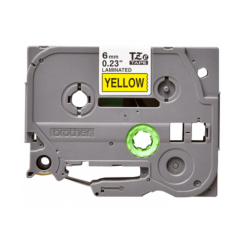 [900-01-01-107] CINTA ETIQUETADORA 1" LETRAS NEGRAS FONDO AMARILLO