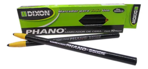 [038-05-35-023] MARCADOR DE CERA TIPO LAPIZ DIXON NEGRO (10 PZS)