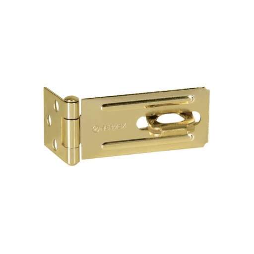 [057-05-41-001] BRASS SAFETY HASP 3" PORTACANDADO DE ACERO LATONADO