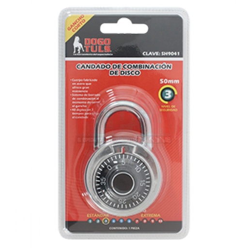 [169-05-19-001] CANDADO DE COMBINACION 50MM DE DISCO