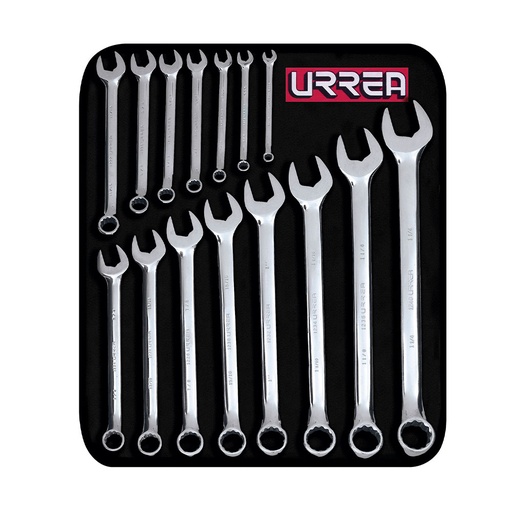 [095-06-27-700] JUEGO DE LLAVES COMBINADAS EN PULGADAS EN RACK