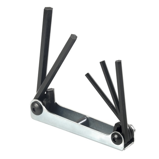 [095-06-38-083] JUEGO DE LLAVES HEXAGONALES TIPO NAVAJA 5 PIEZAS