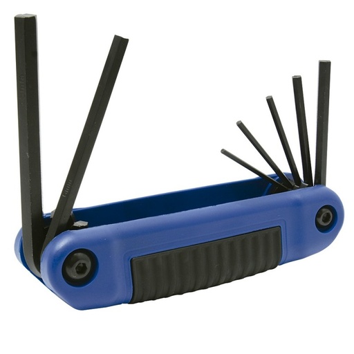 [292-06-38-034] JUEGO DE LLAVES HEXAGONALES TIPO NAVAJA 2-8 M.M