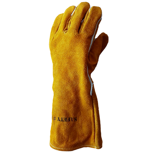 [318-03-14-073] GUANTE DE CARNAZA PARA SOLDADOR COSIDO CON HILO KEVLAR MANO IZQUIERDA