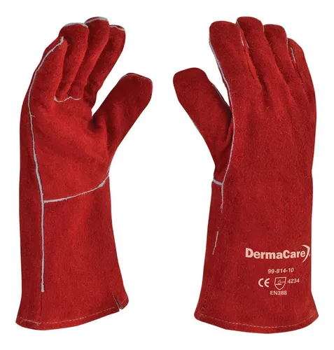 [318-03-14-081] GUANTE TIPO SOLDADOR 14" ROJO