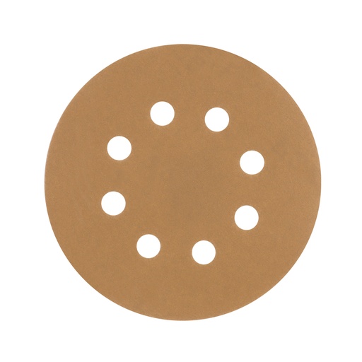 [114-01-26-012] DISCO DE LIJA CON VELCRO 5" Y ORIFICIOS DE SUCCION GRANO 220