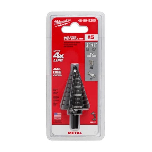 [108-00-16-059] BROCA ESCALONADA N.º 5, 1/4" - 1-3/8" POR 1/8"