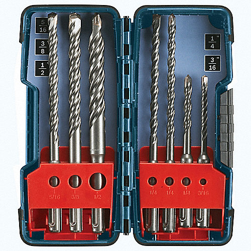 [372-07-12-152] JUEGO DE BROCAS PARA MARTILLO ROTATORIO 3/16", 1/4", 5/16", 3/8", 1/2", SDS PLUS, 2 BOSCH