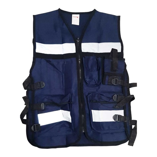 [316-05-14-007] CHALECO CON BOLSAS Y REF AZUL OSCURO