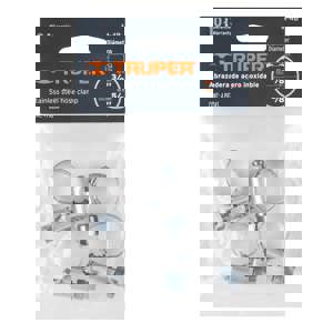 [057-00-00-163] ABRAZADERA 4 DE ACERO INOXIDABLE, BLISTER CON 4 PZAS