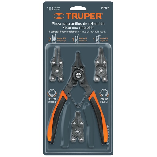 [057-06-44-036] JUEGO DE PINZA PARA ANILLOS CABEZA INTERCAMBIABLE