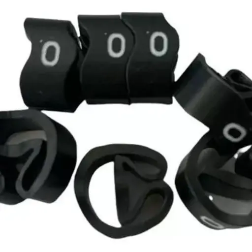 [307-19-34-140] DENTIFICADOR DE/ANILLO PCABLE C/ # 1 DE COLO NGO FONDO BLANCO CAJA 1200PZ