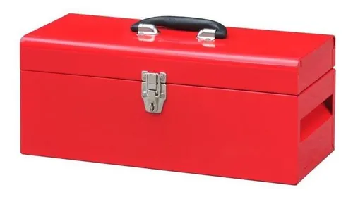 [080-06-10-036] CAJA HERRAMIENTA ROJA CON BROCHE 12"