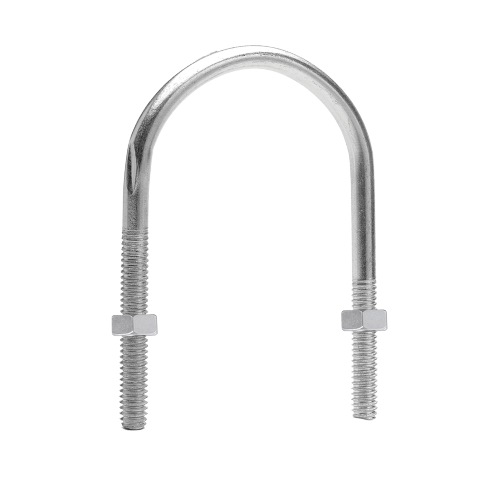 [J-114738-0004] ABRAZADERA ROSCADA U 1 PLG COM TUERCAS, ARANDELAS