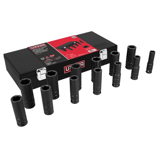 [095-06-02-268] JUEGO 13 DADOS IMP LGOS STD 12 PTS CUADRO 1/2" EN RIEL Y CLIP